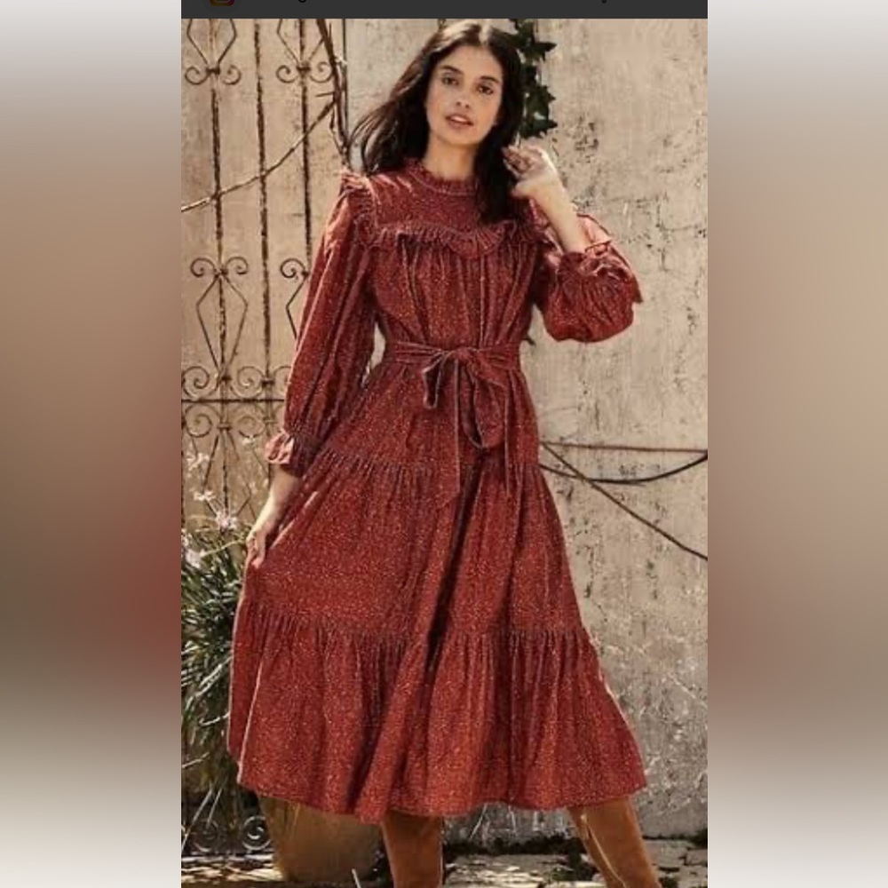 Doen Mountian Dress floral curdoroy cottage